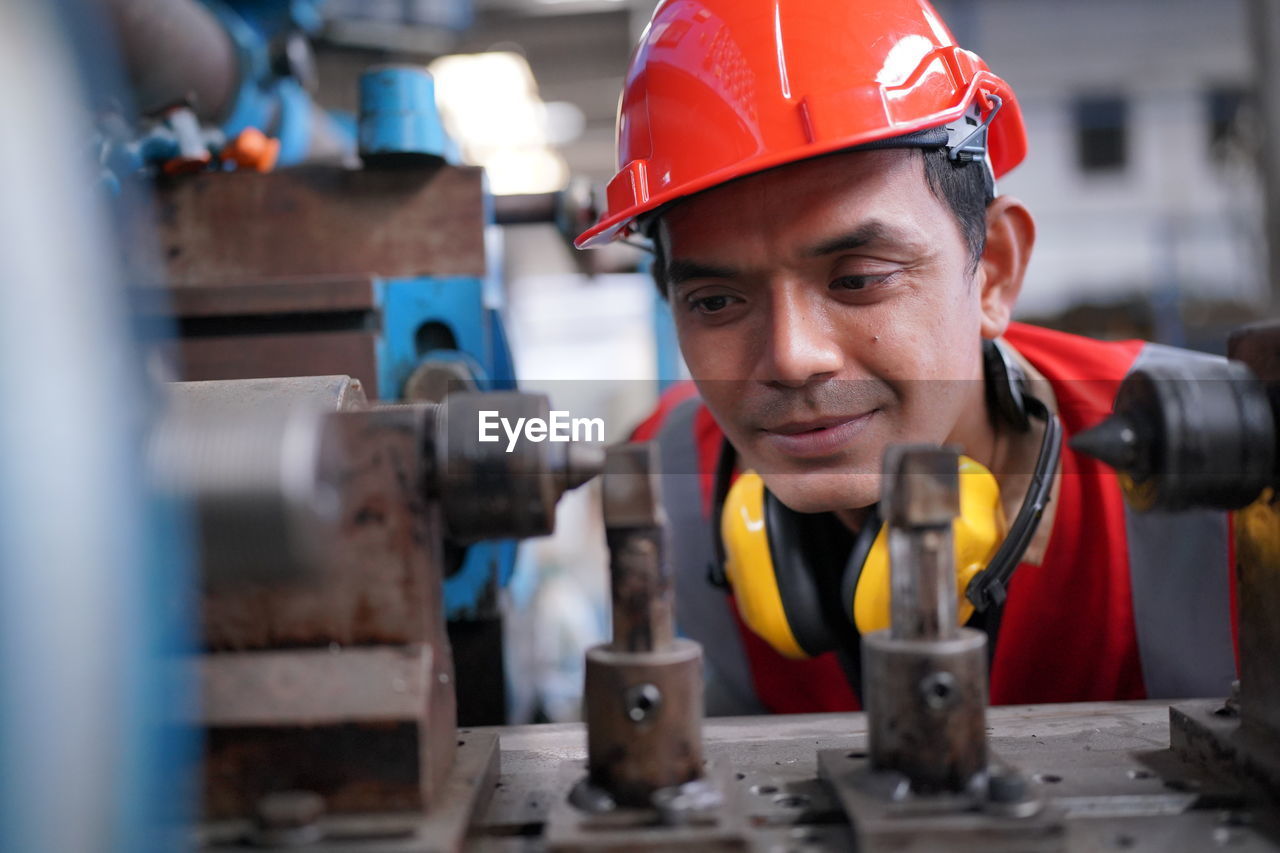 man working at factory