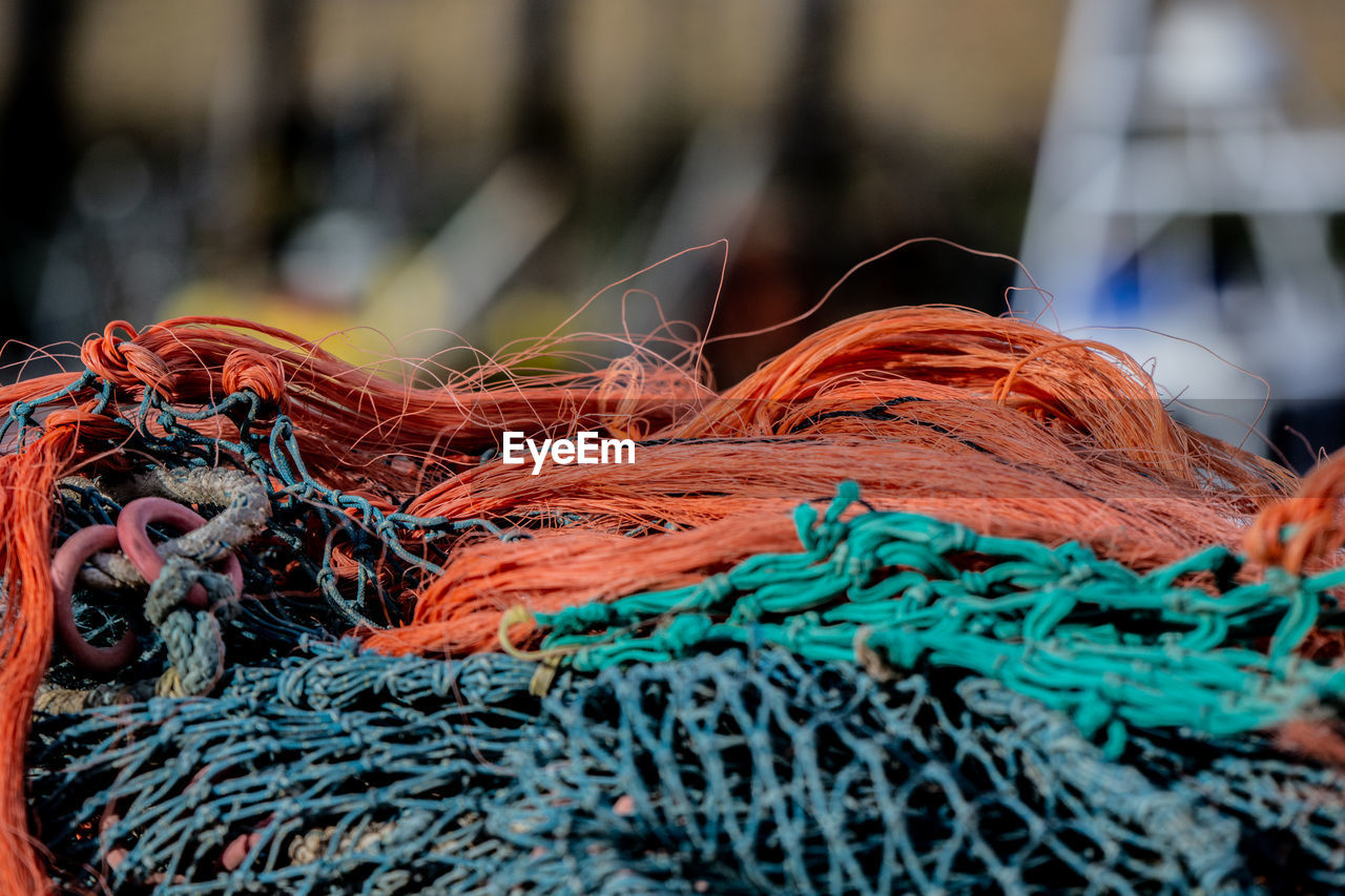 Close-up of fishing net