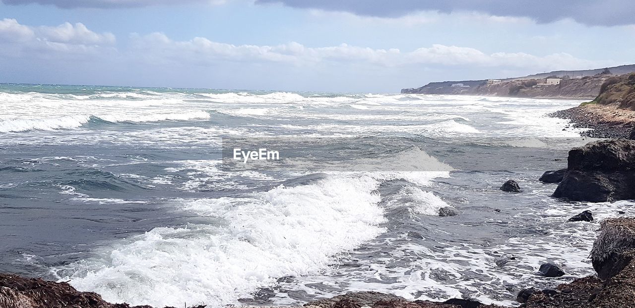 Scenic view of sea against sky