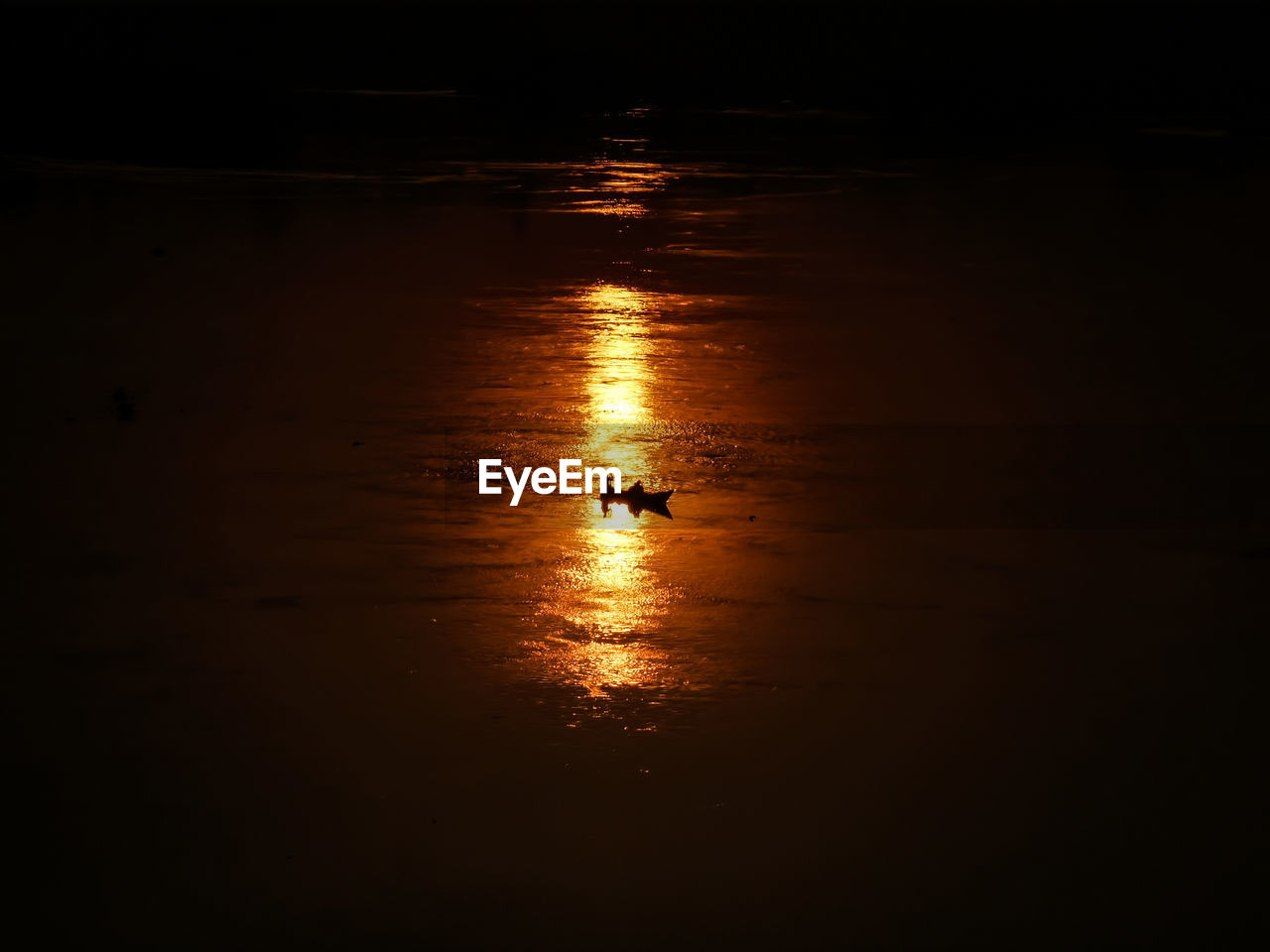 Fishing boat on the nile at sunset