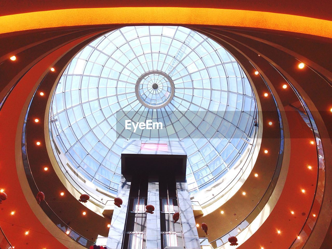 LOW ANGLE VIEW OF SPIRAL CEILING