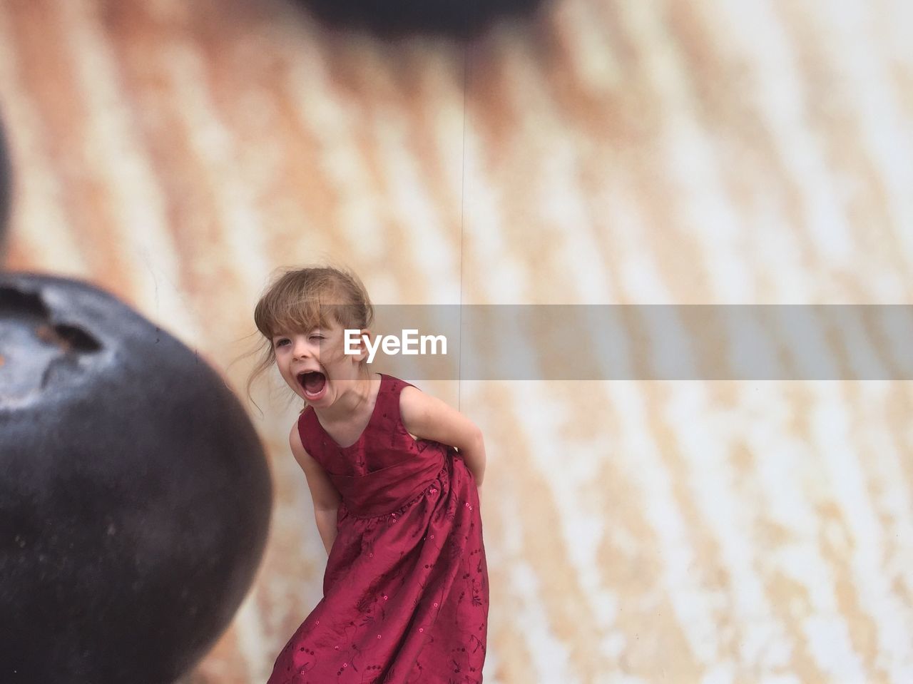 Young girl shouting