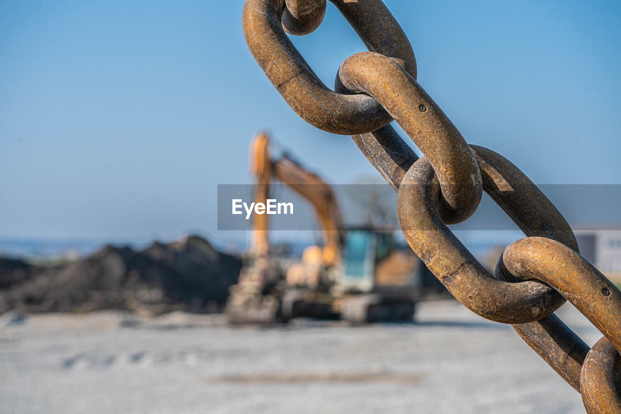 Close-up of rusty chain