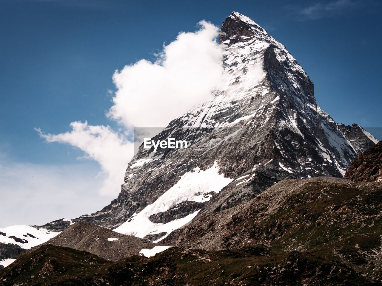 Mighty matterhorn mountain moody summer scenery