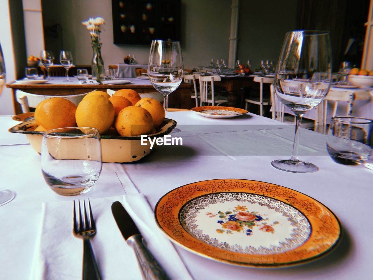 Food on table in restaurant buenos aires argentina.