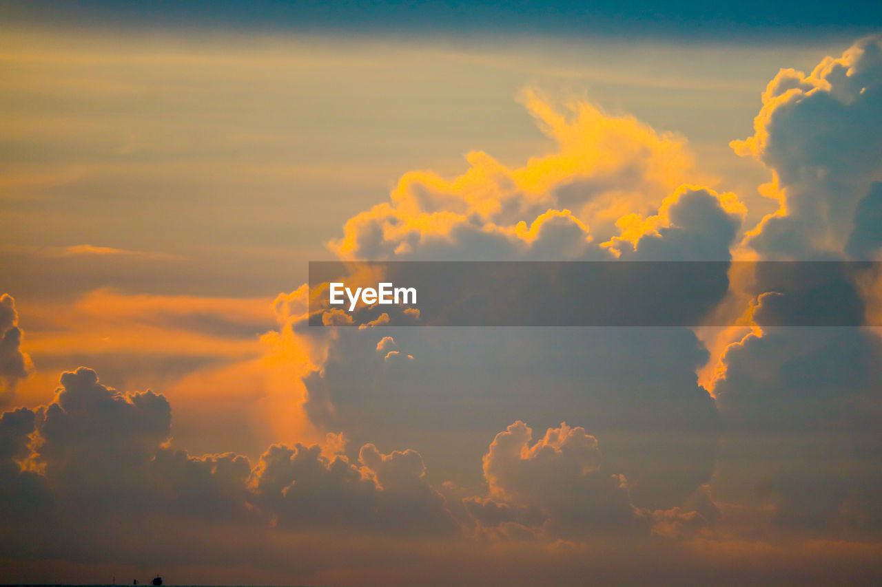 LOW ANGLE VIEW OF ORANGE SKY