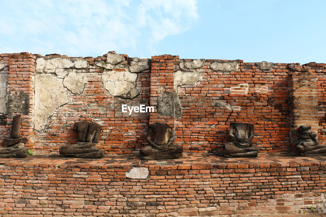 Ruins of temple in ayutthaya thailand
