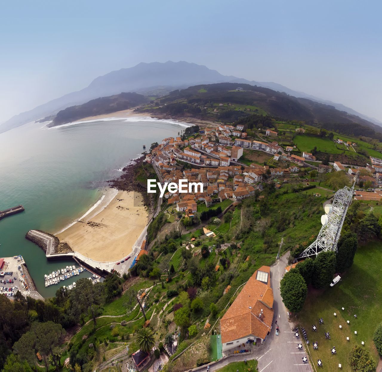 View of lastres, one of the most beautiful villages of cantabrian coast in asturias, spain.