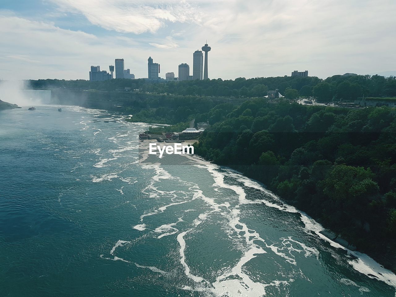 Niagara falls on a beautiful day