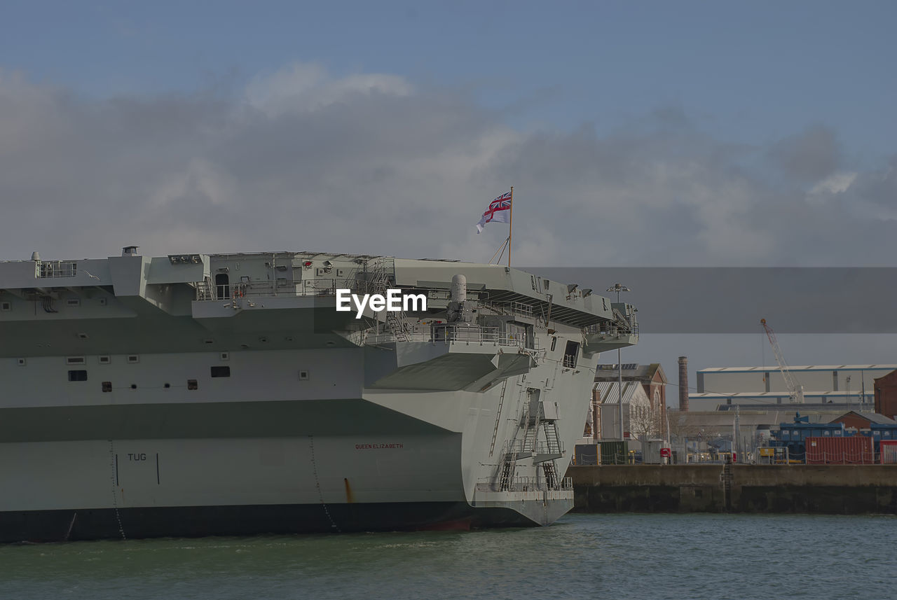 LOW ANGLE VIEW OF SHIP AGAINST SKY