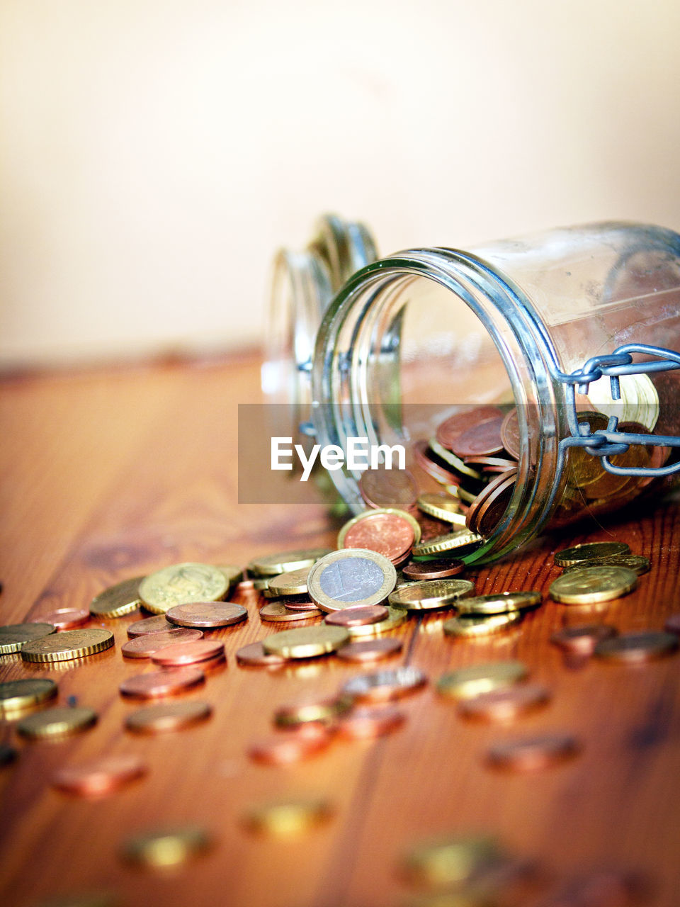 Close-up of coins