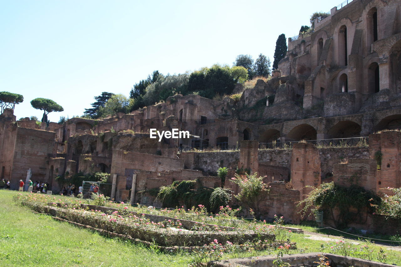 Old ruins against clear sky