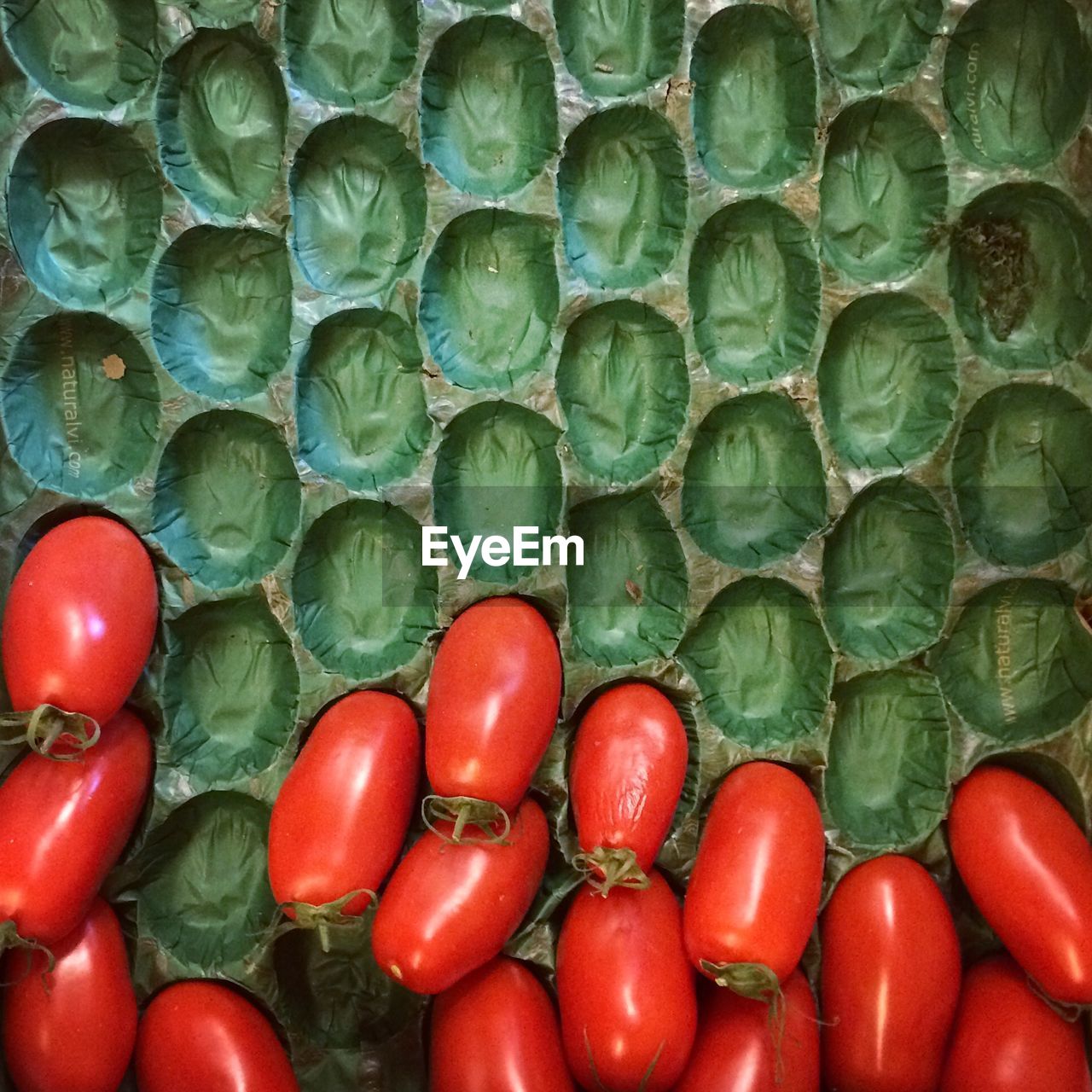 High angle view of tomatoes for sale