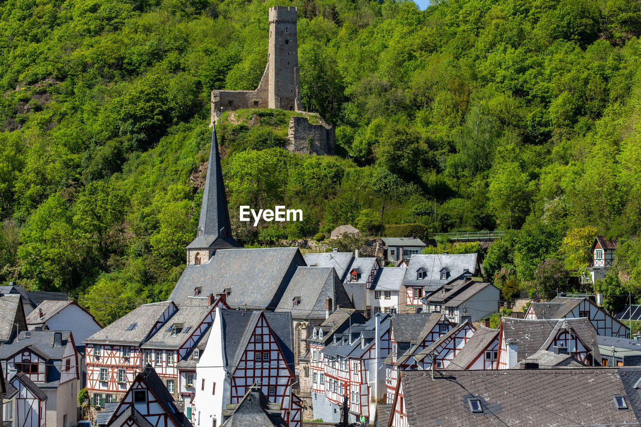 Scenic view at village monreal in the eifel, rhineland-palatinate