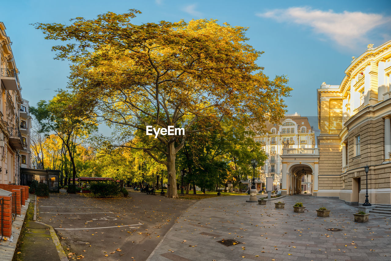 Autumn odessa, ukraine. palais royal is a city square in the historical part of odessa.