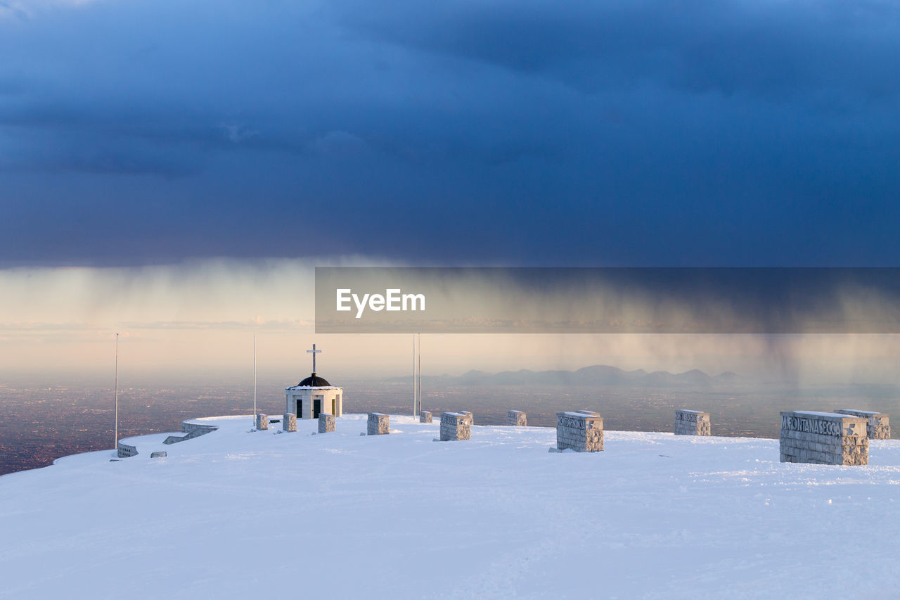 VIEW OF SNOW COVERED LANDSCAPE