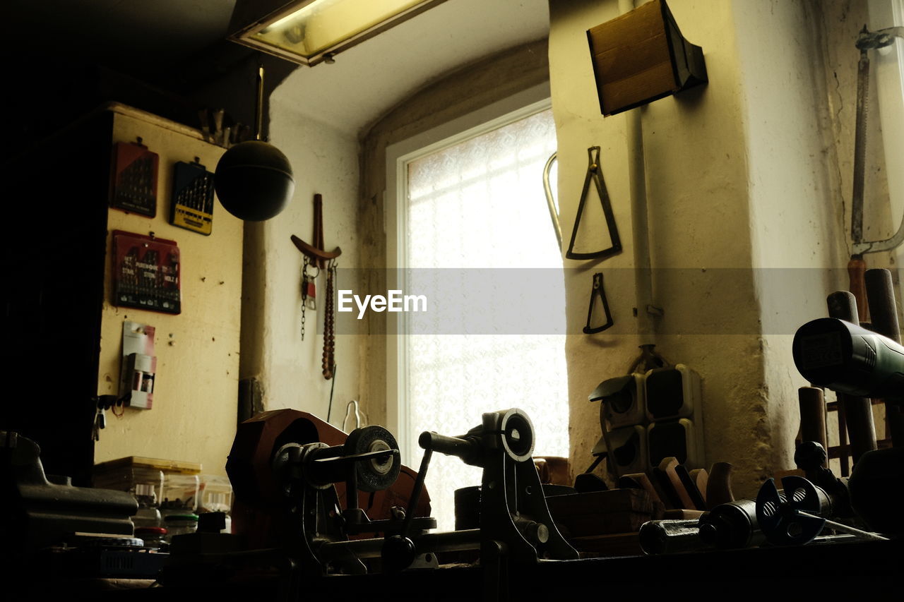 low angle view of man standing in gym