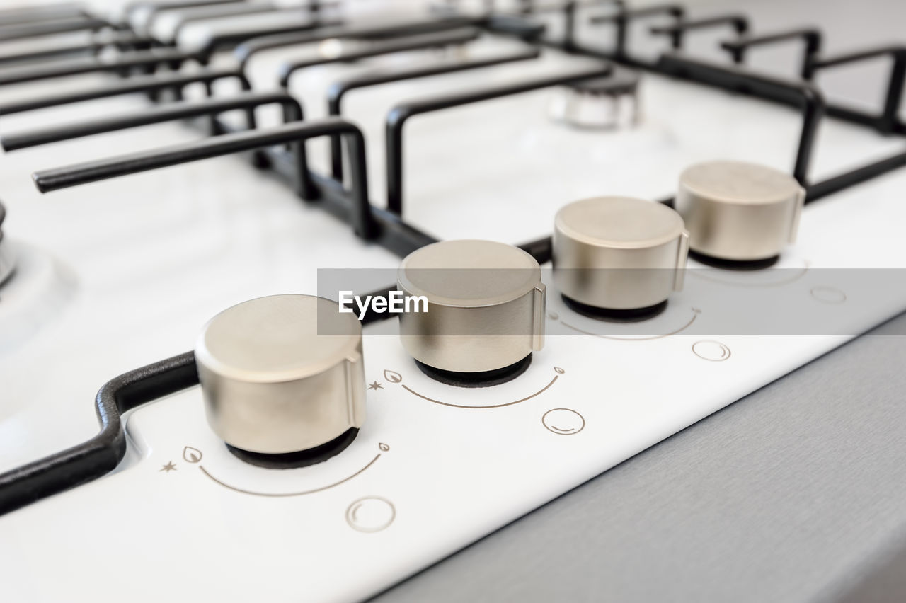 Close-up of cooktop in kitchen