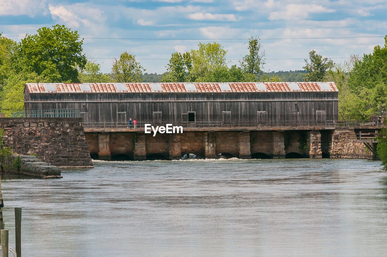 River against cloudy sky