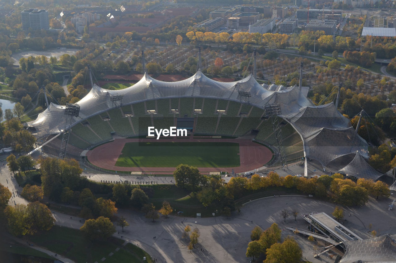 HIGH ANGLE VIEW OF CITY BUILDINGS