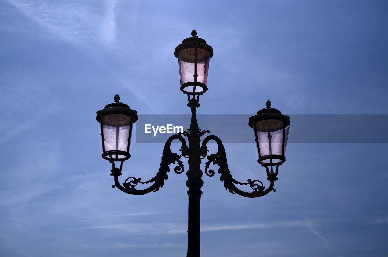 low angle view of street light