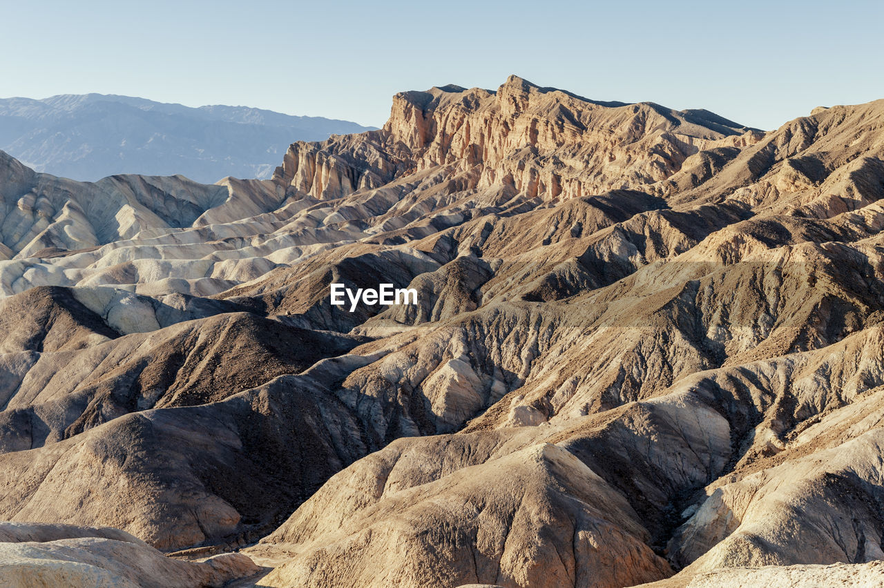 Scenic view of mountains against clear sky