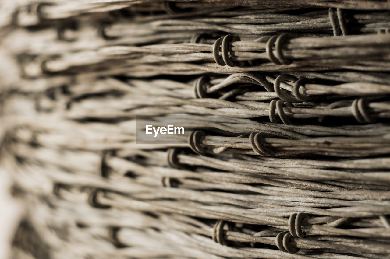 Close-up of wicker basket