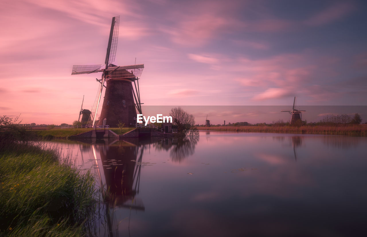 At the lovely village kinderdijk in the netherlands