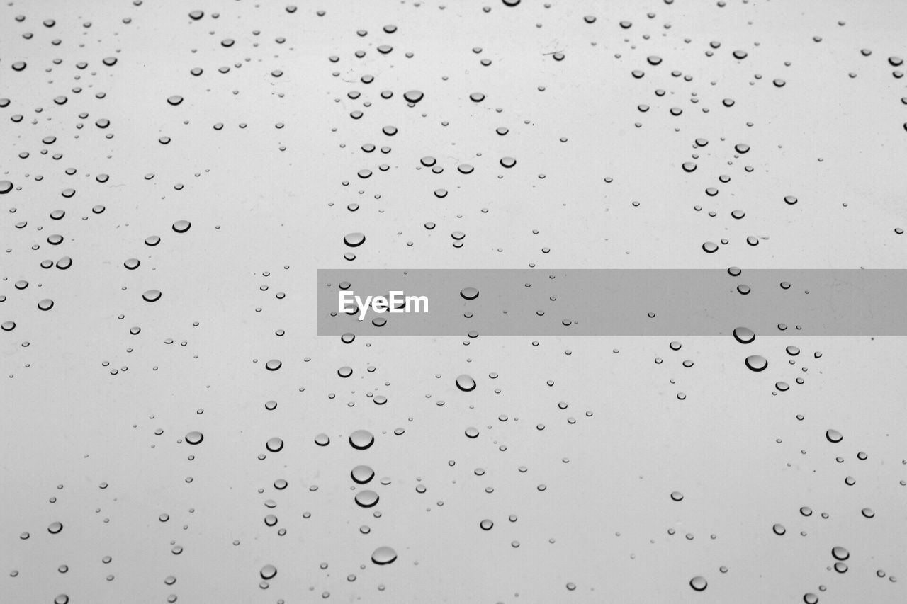 FULL FRAME SHOT OF WET WINDOW IN RAINY SEASON