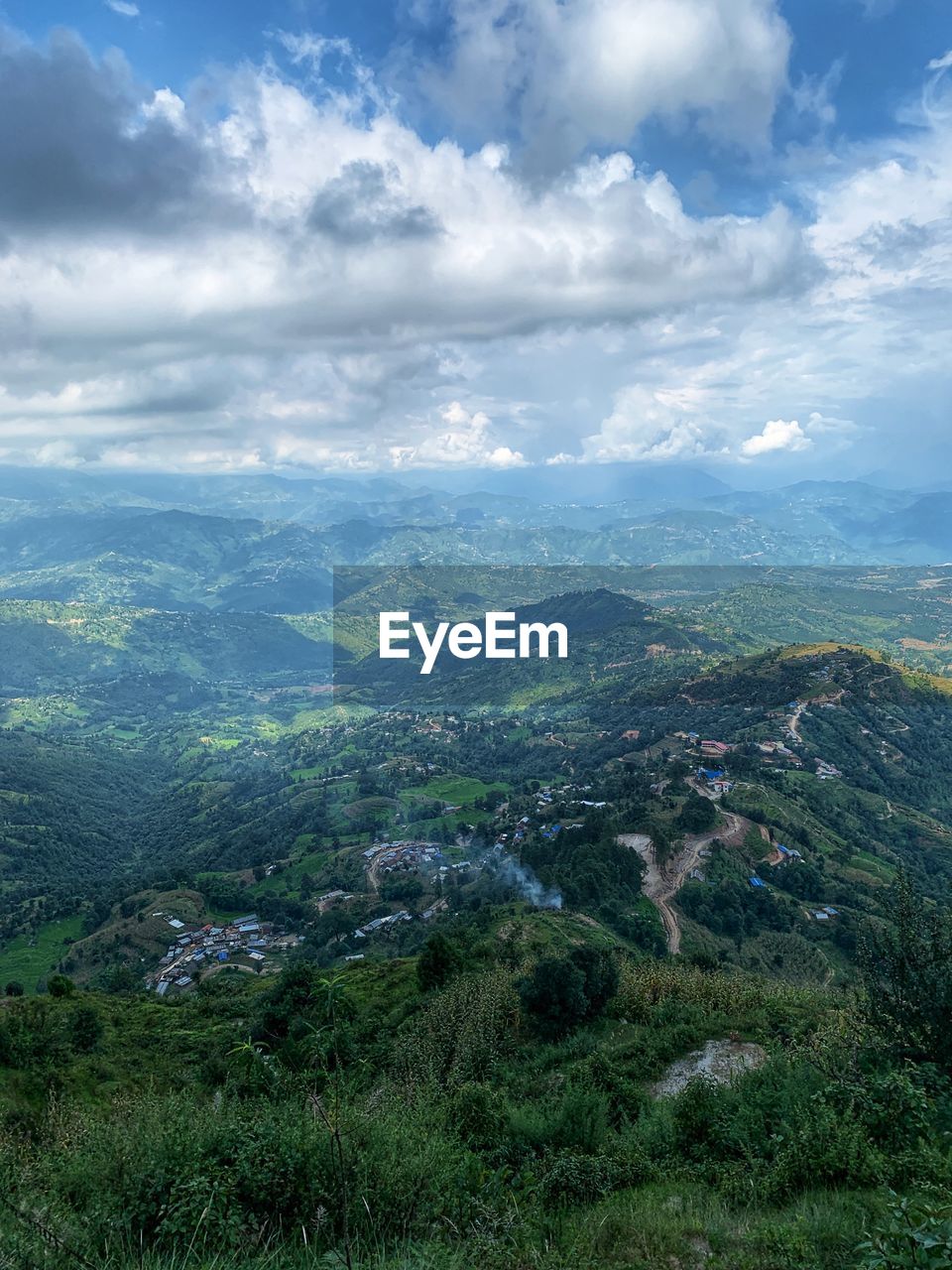 Aerial view of landscape against sky