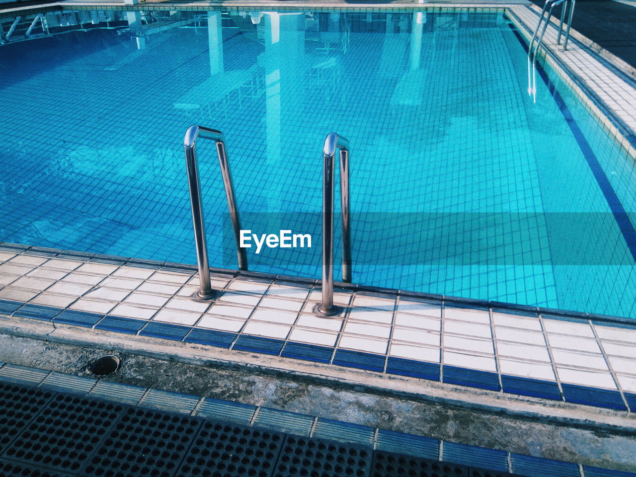 High angle view of swimming pool