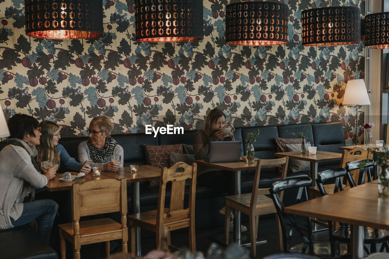 People sitting in cafe