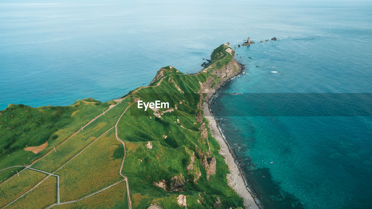 high angle view of beach