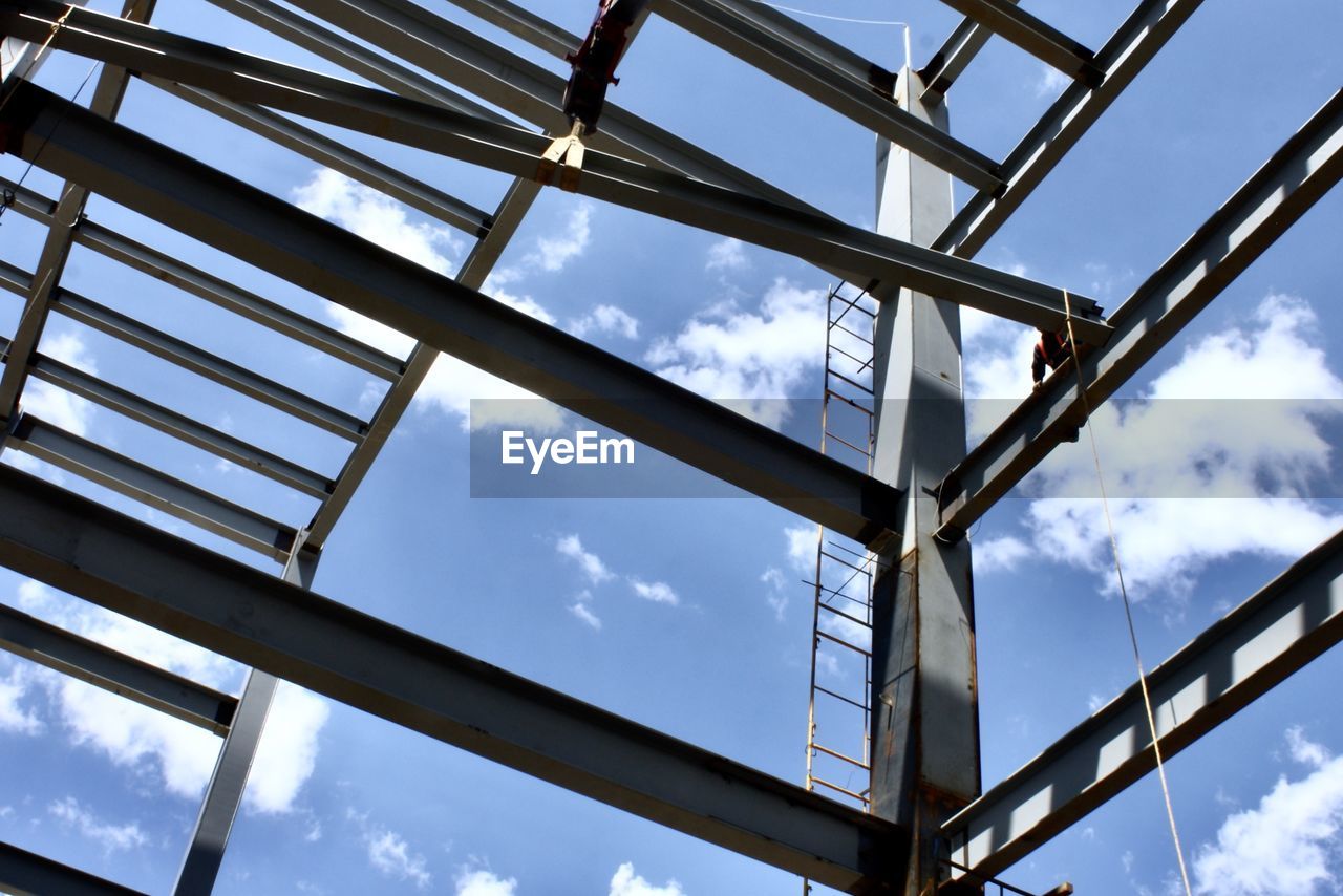 Low angle view of bridge against sky