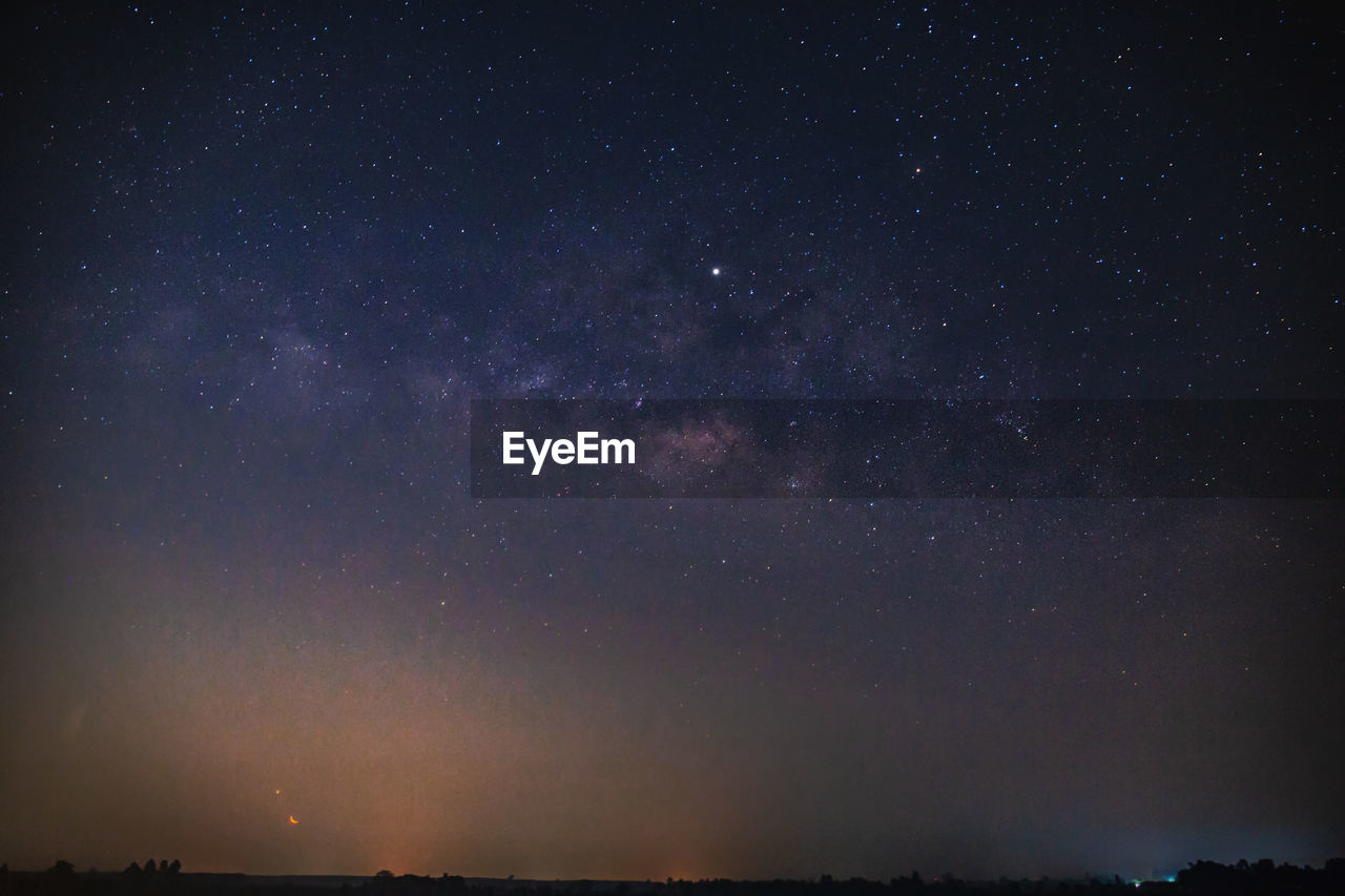 Low angle view of milky way against sky at night