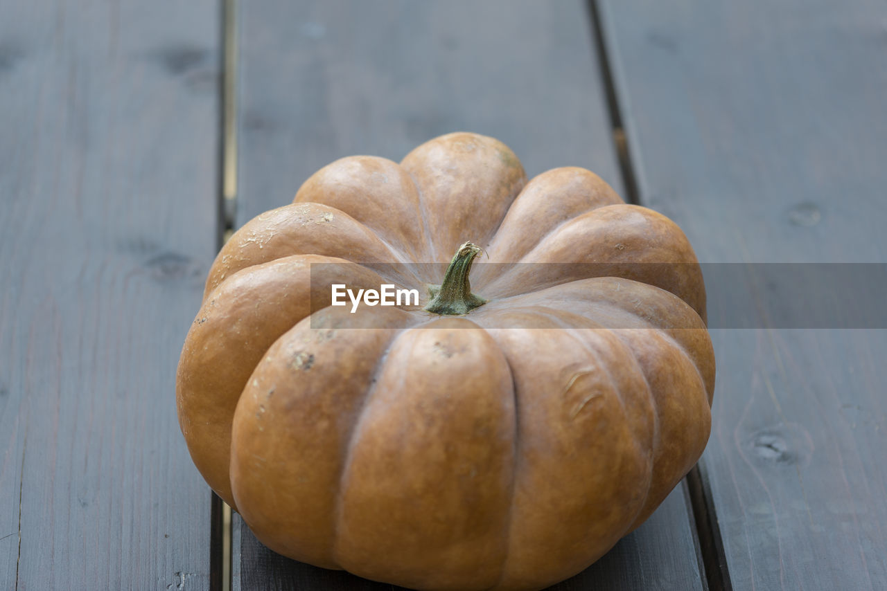 Close-up of pumpkin on table