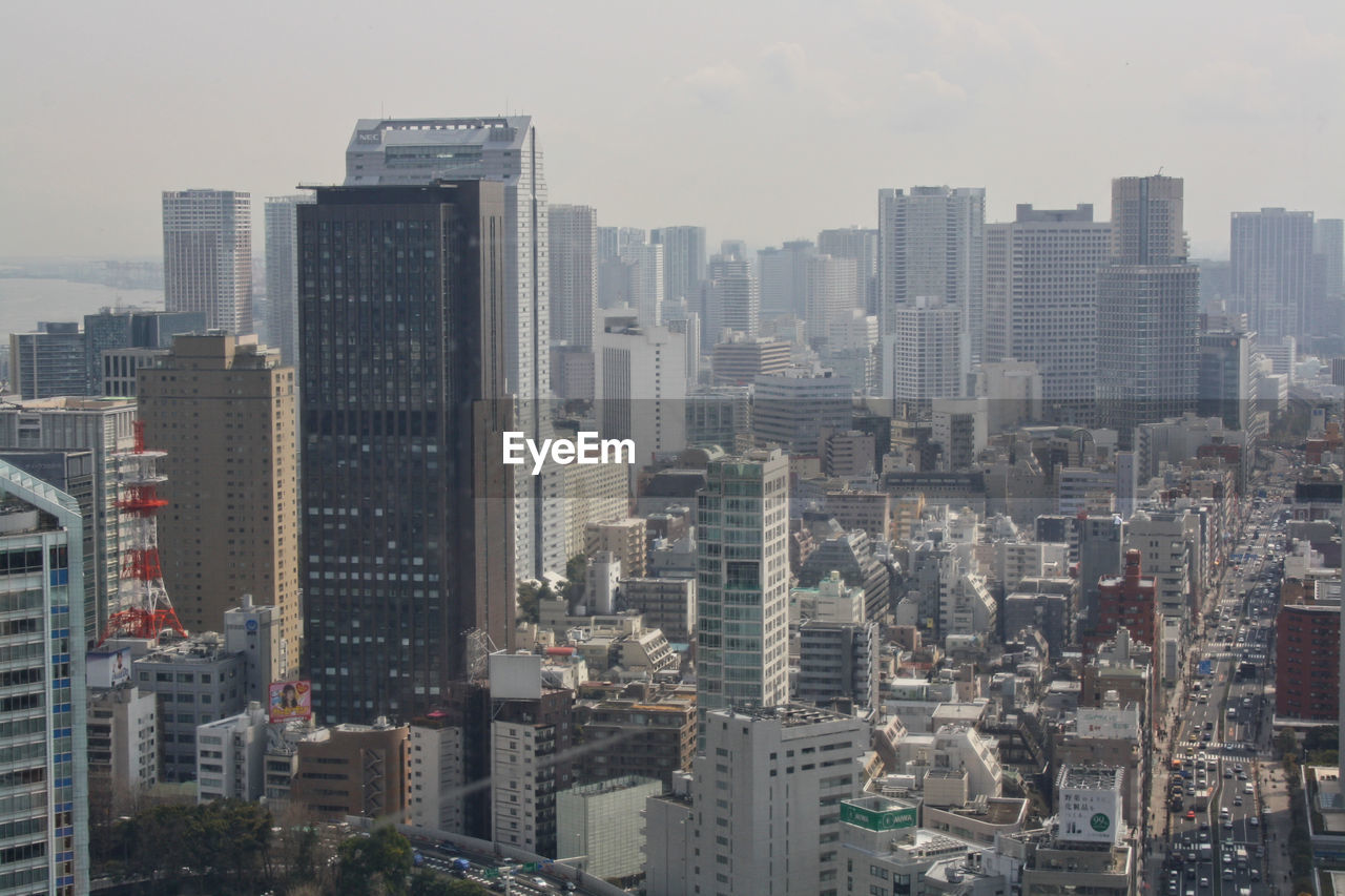 View to tokyo city from the skxyscraper