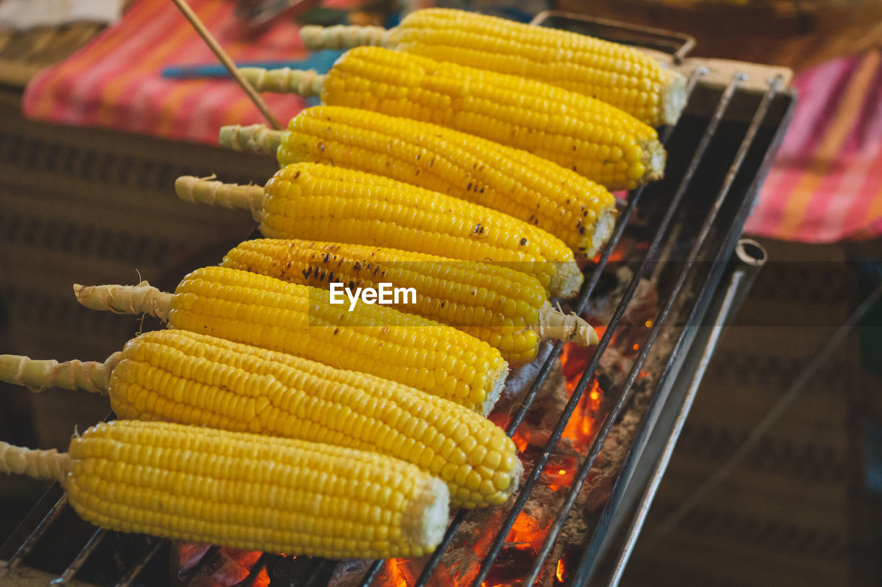 Close-up of corn for sale at market