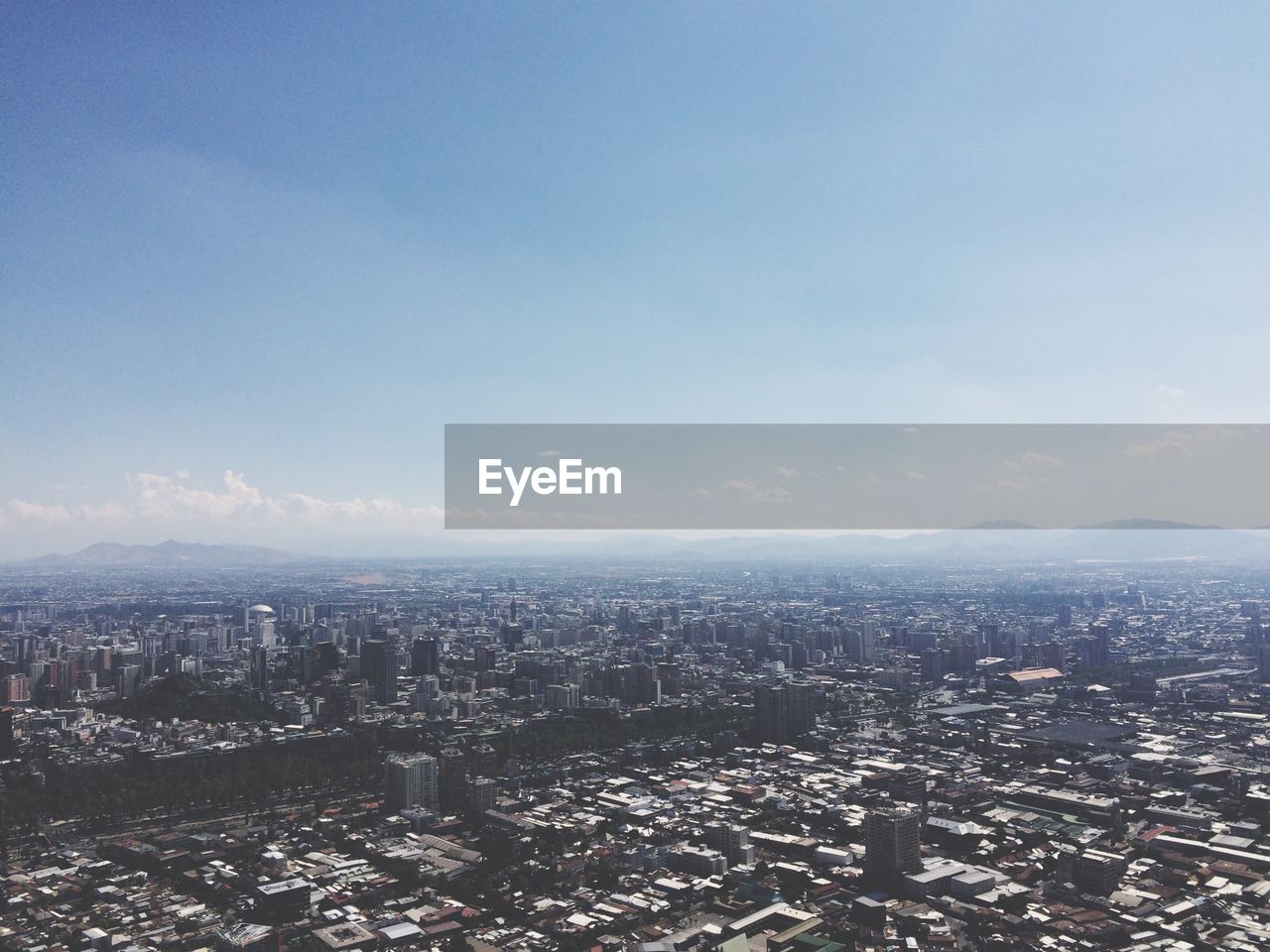 High angle view of cityscape against sky