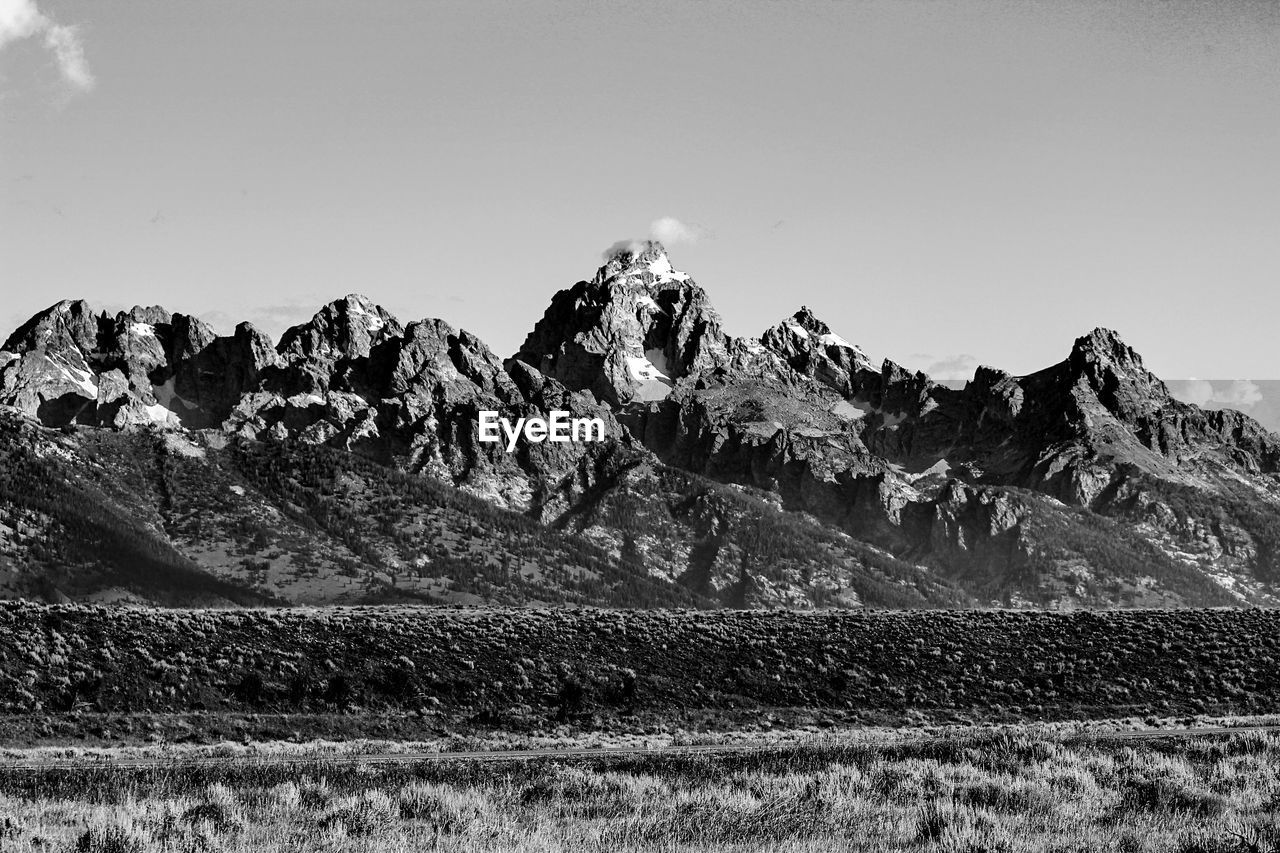 Rocky mountains against sky