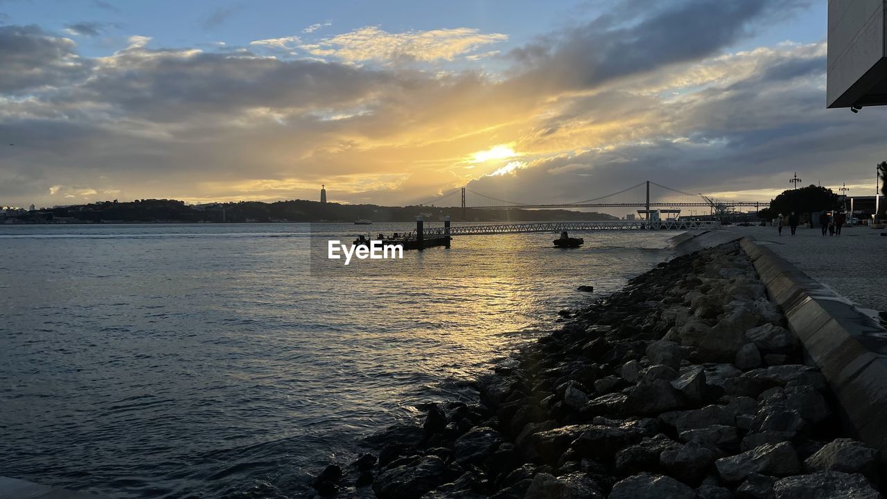 SCENIC VIEW OF SEA DURING SUNSET