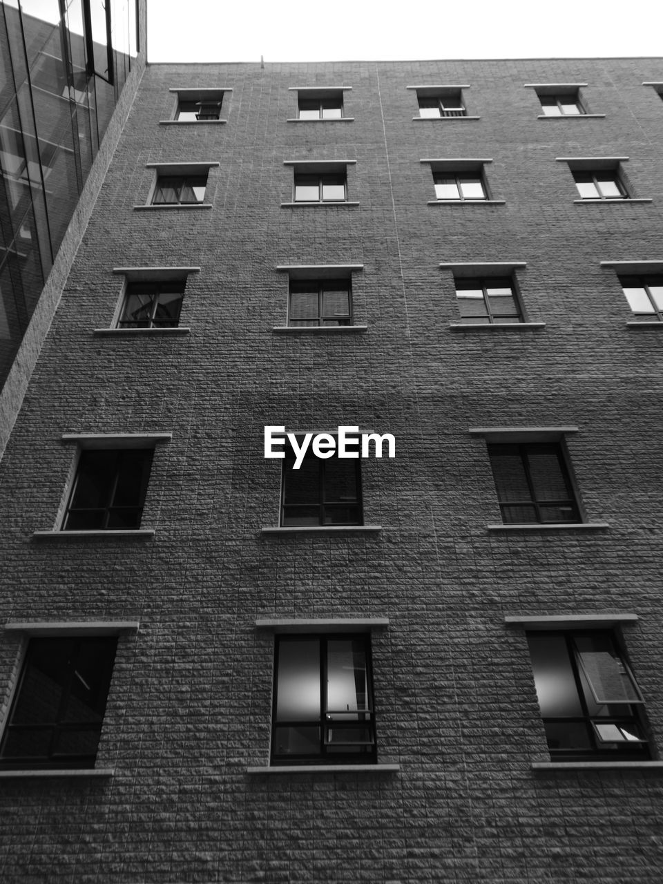 LOW ANGLE VIEW OF BUILDING WITH WINDOWS