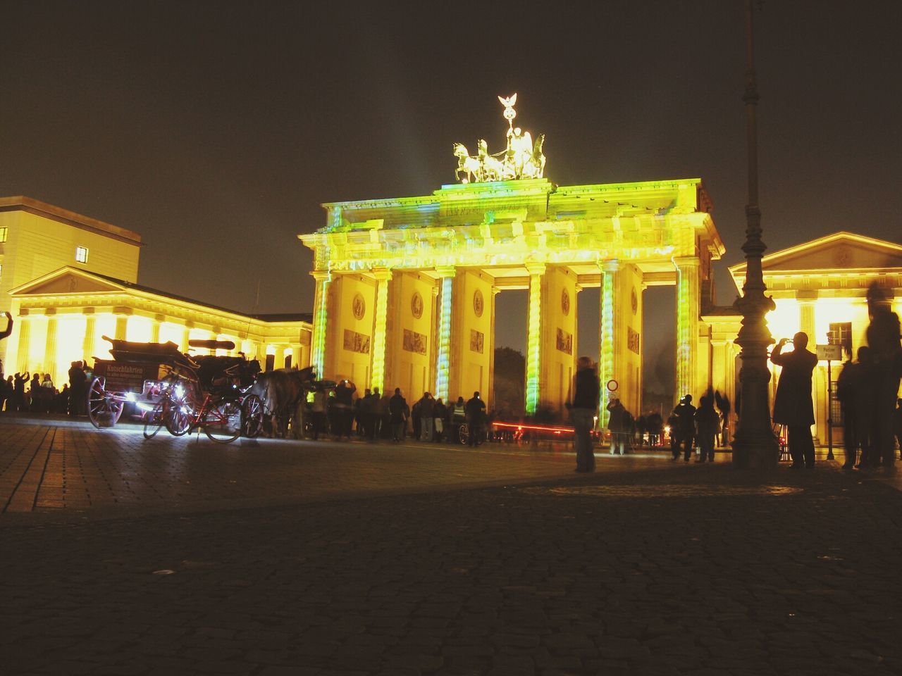 Brandenburg gate at night