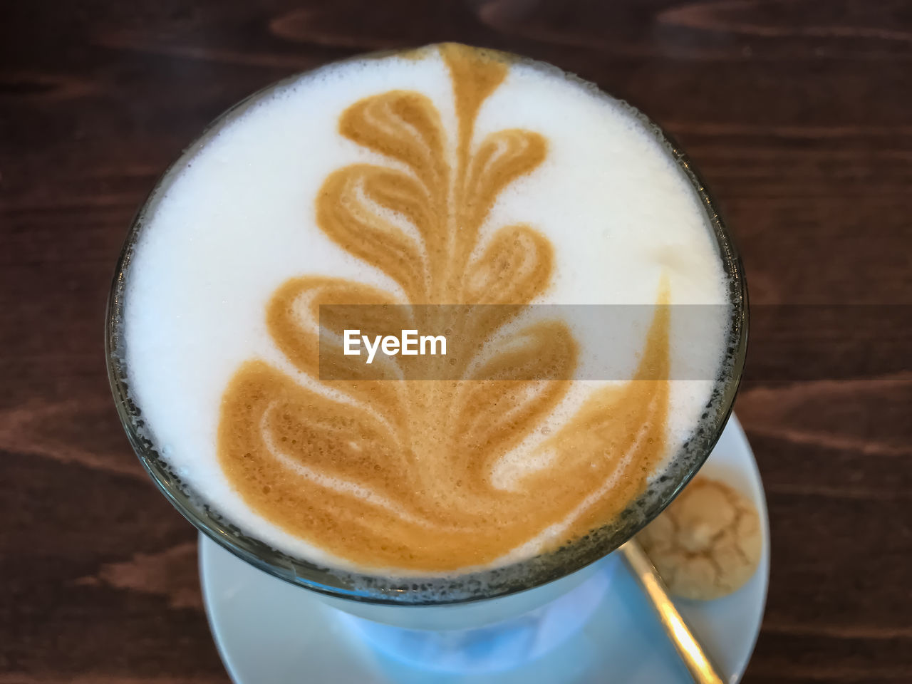 HIGH ANGLE VIEW OF CAPPUCCINO