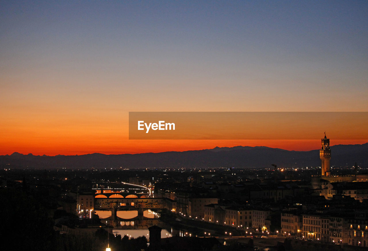 Sunset from piazza michaelangelo in florence 