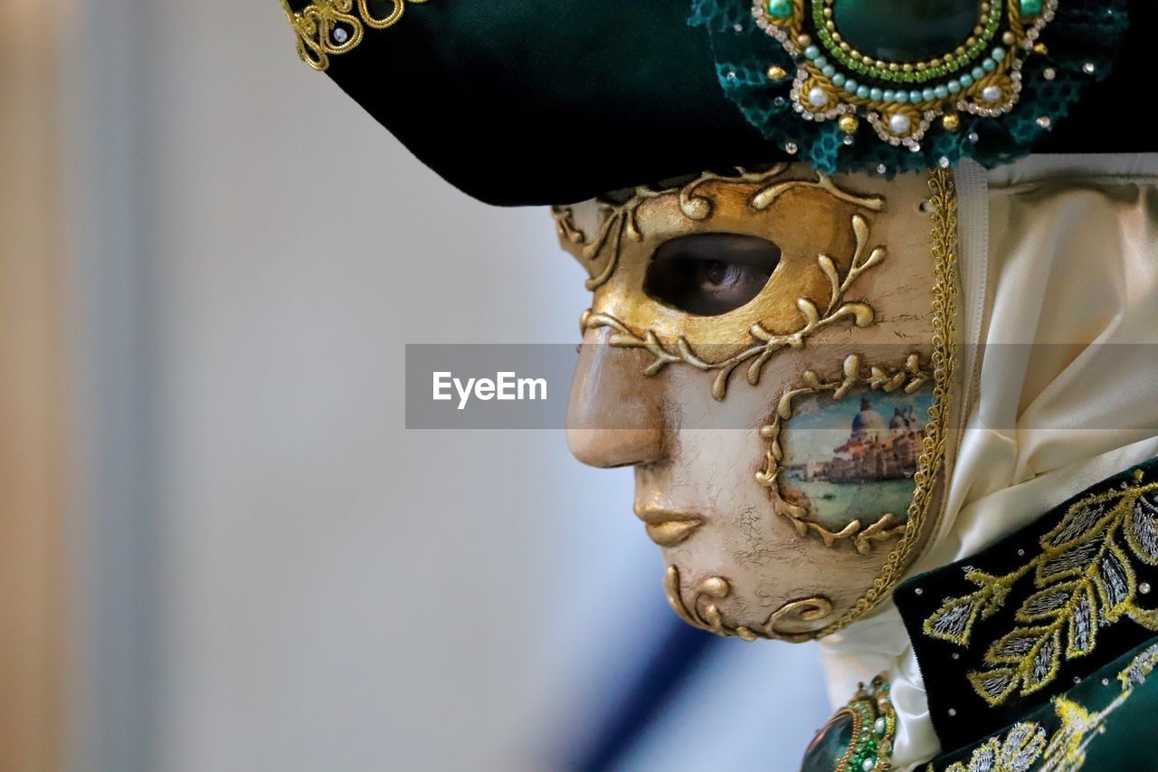 Venetian mask on carnival 