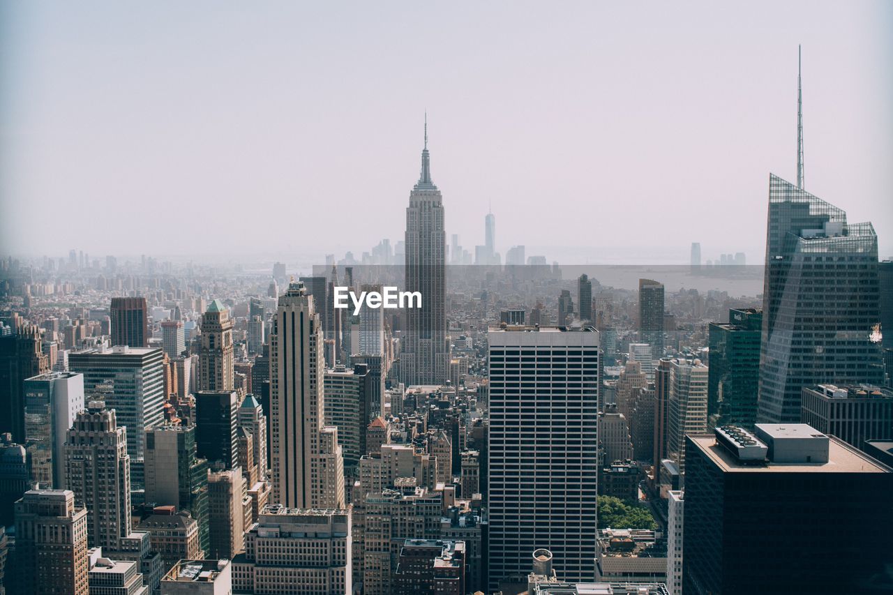 View of skyscrapers in city