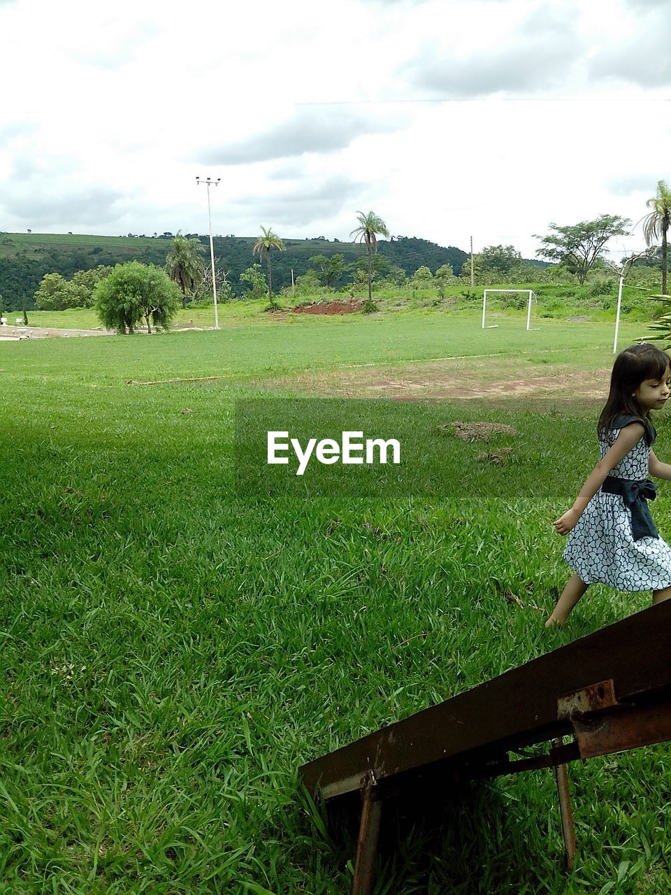 Girl in soccer field