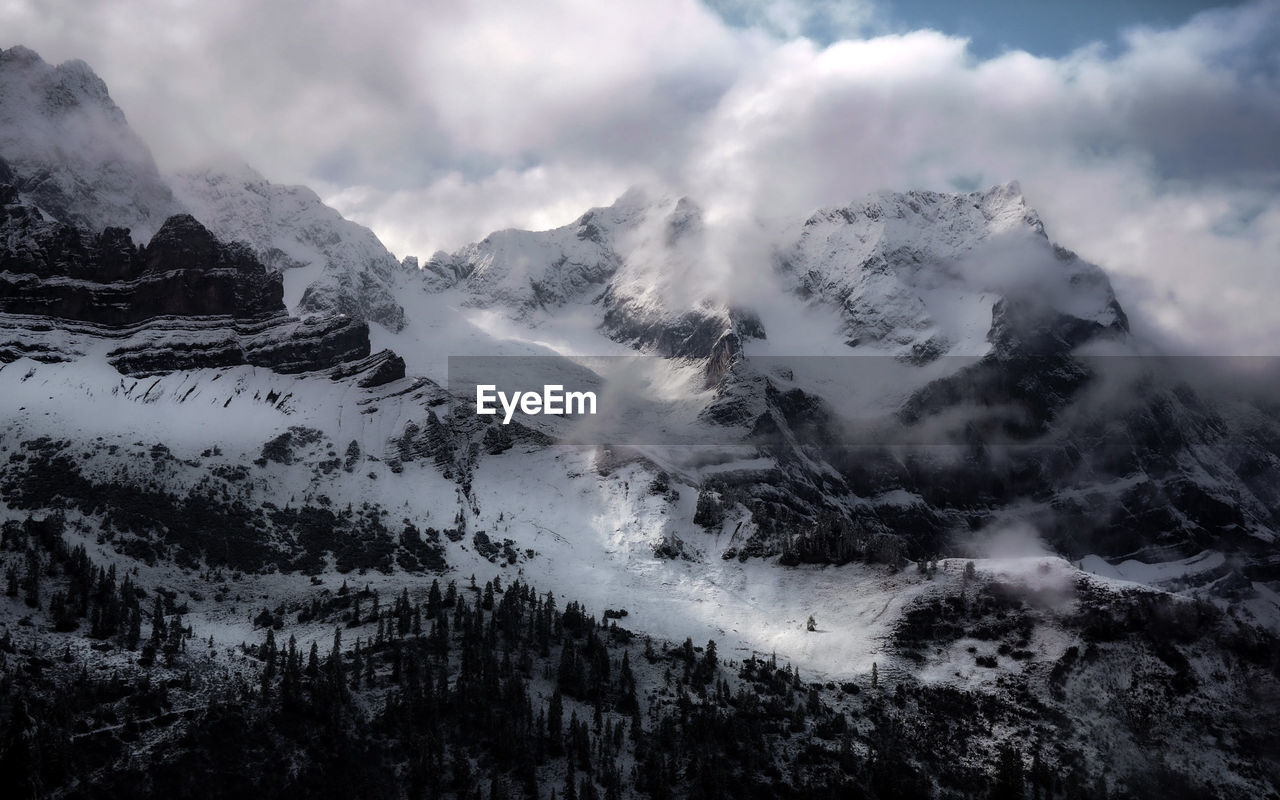 SCENIC VIEW OF SNOWCAPPED MOUNTAIN AGAINST SKY