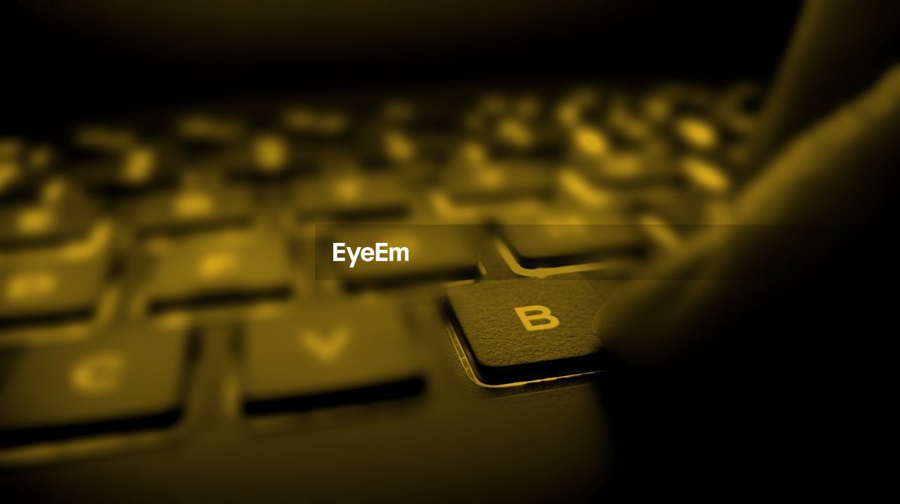 Close-up of laptop keyboard